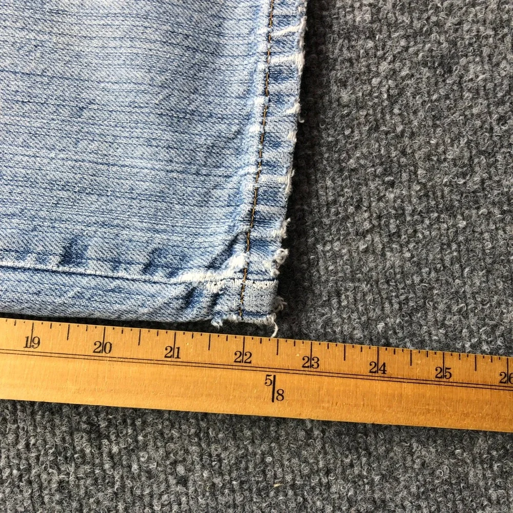 Baggy Levis 550 Denim Shorts Mens 38 Light Wash Blue Cotton Jean Shorts